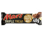 Mars Triple Treat Fruit & Nut Milk Chocolate Snack Bar with Fudge Pieces, 40g - UK Food & Drink - 5056357905654