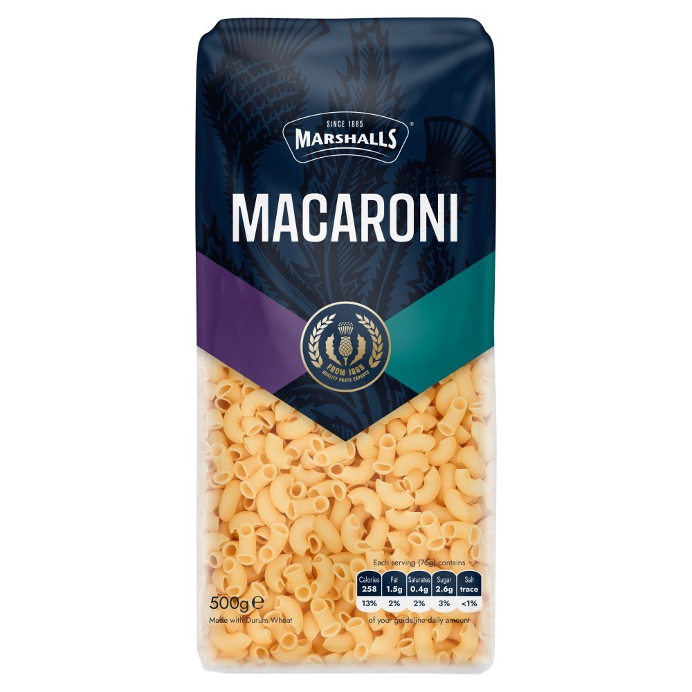 Marshalls Macaroni 500g - UK Food & Drink - 5010223600708