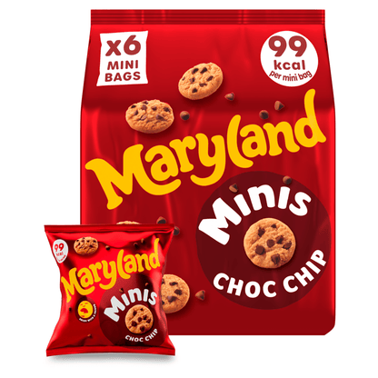 Maryland Minis Choc Chip 6 Mini Bags 118.8g - UK Food & Drink - 72417180941