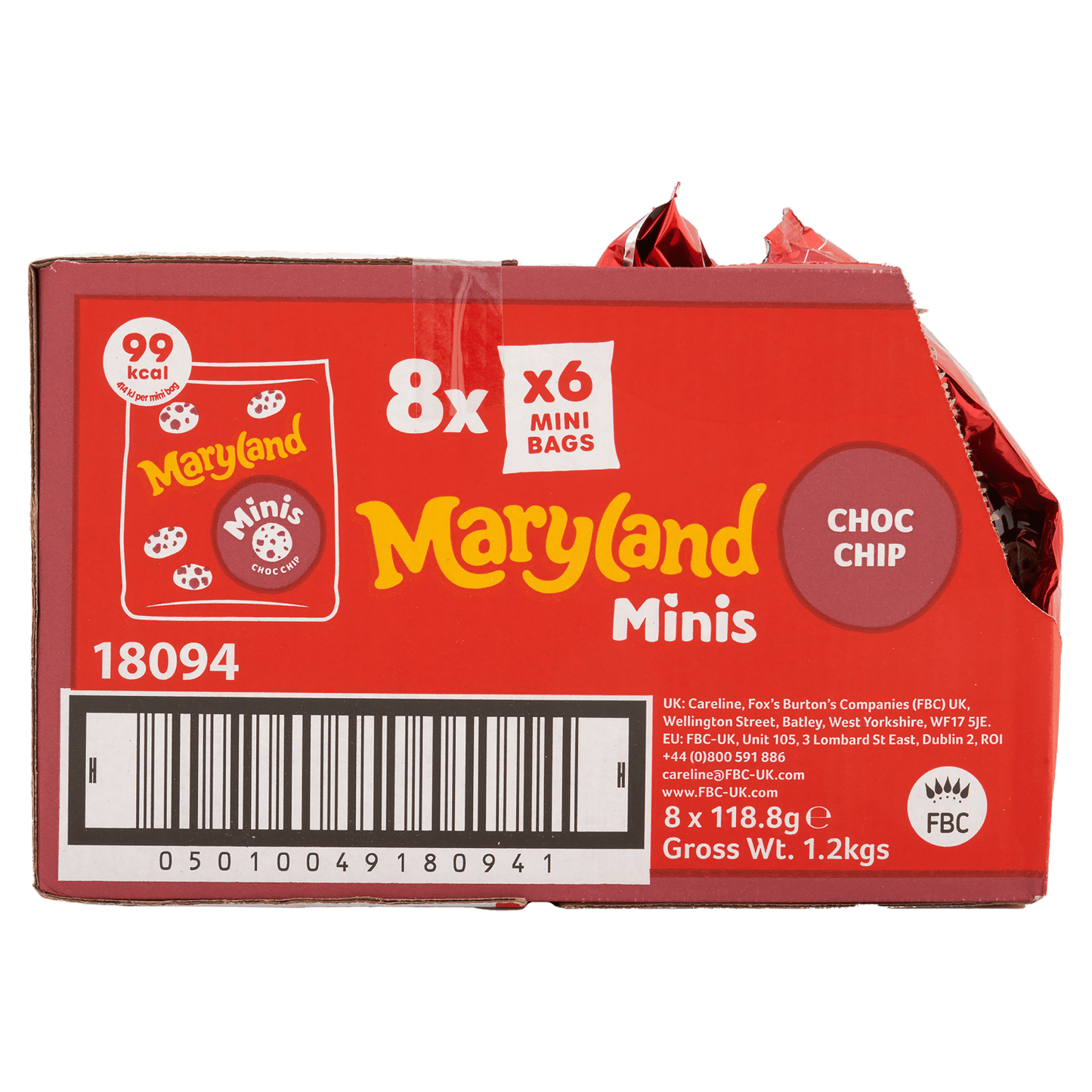 Maryland Minis Choc Chip 6 Mini Bags 118.8g - UK Food & Drink - 72417180941