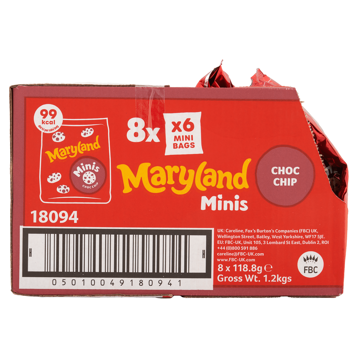 Maryland Minis Choc Chip 6 Mini Bags 118.8g - UK Food & Drink - 72417180941