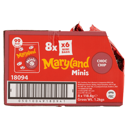 Maryland Minis Choc Chip 6 Mini Bags 118.8g - UK Food & Drink - 72417180941