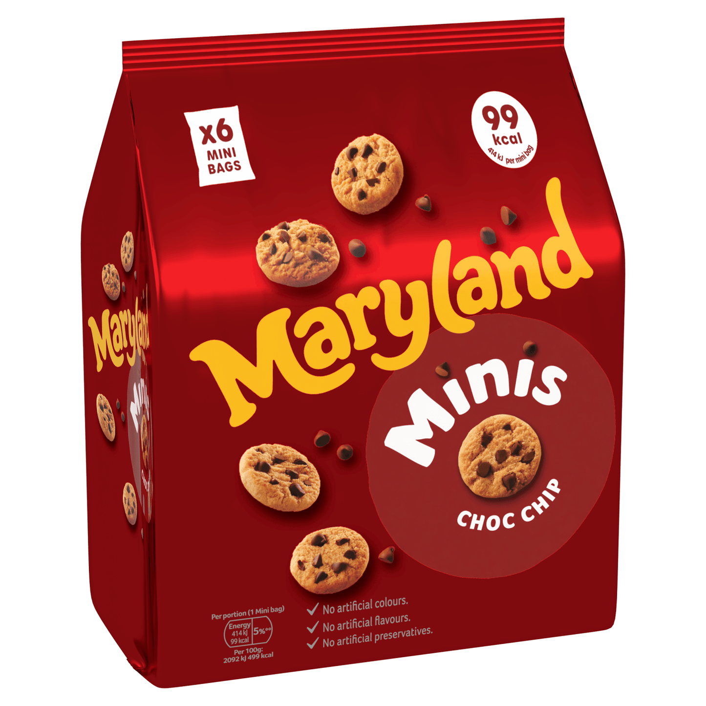 Maryland Minis Choc Chip 6 Mini Bags 118.8g - UK Food & Drink - 72417180941