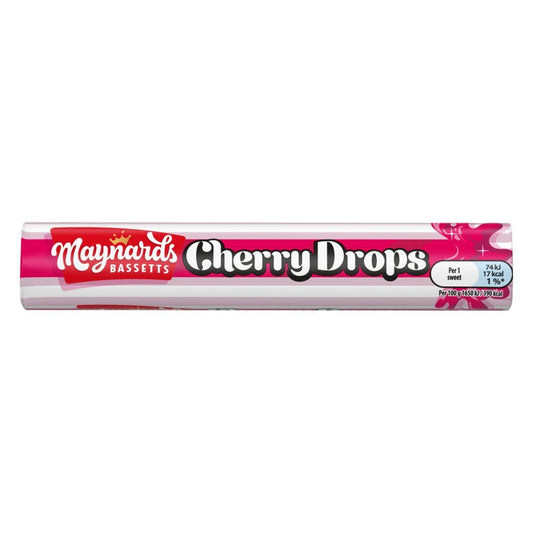 Maynards Bassetts Cherry Drops 45g - UK Food & Drink - 7622210363565