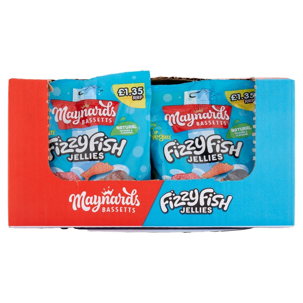 Maynards Bassetts Fizzy Fish Jellies 130g - UK Food & Drink - 7622202209420