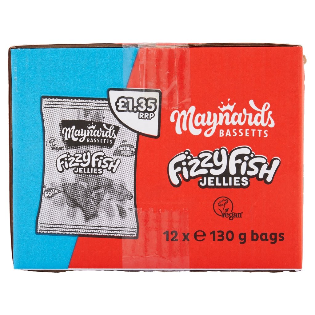 Maynards Bassetts Fizzy Fish Jellies 130g - UK Food & Drink - 7622202209420