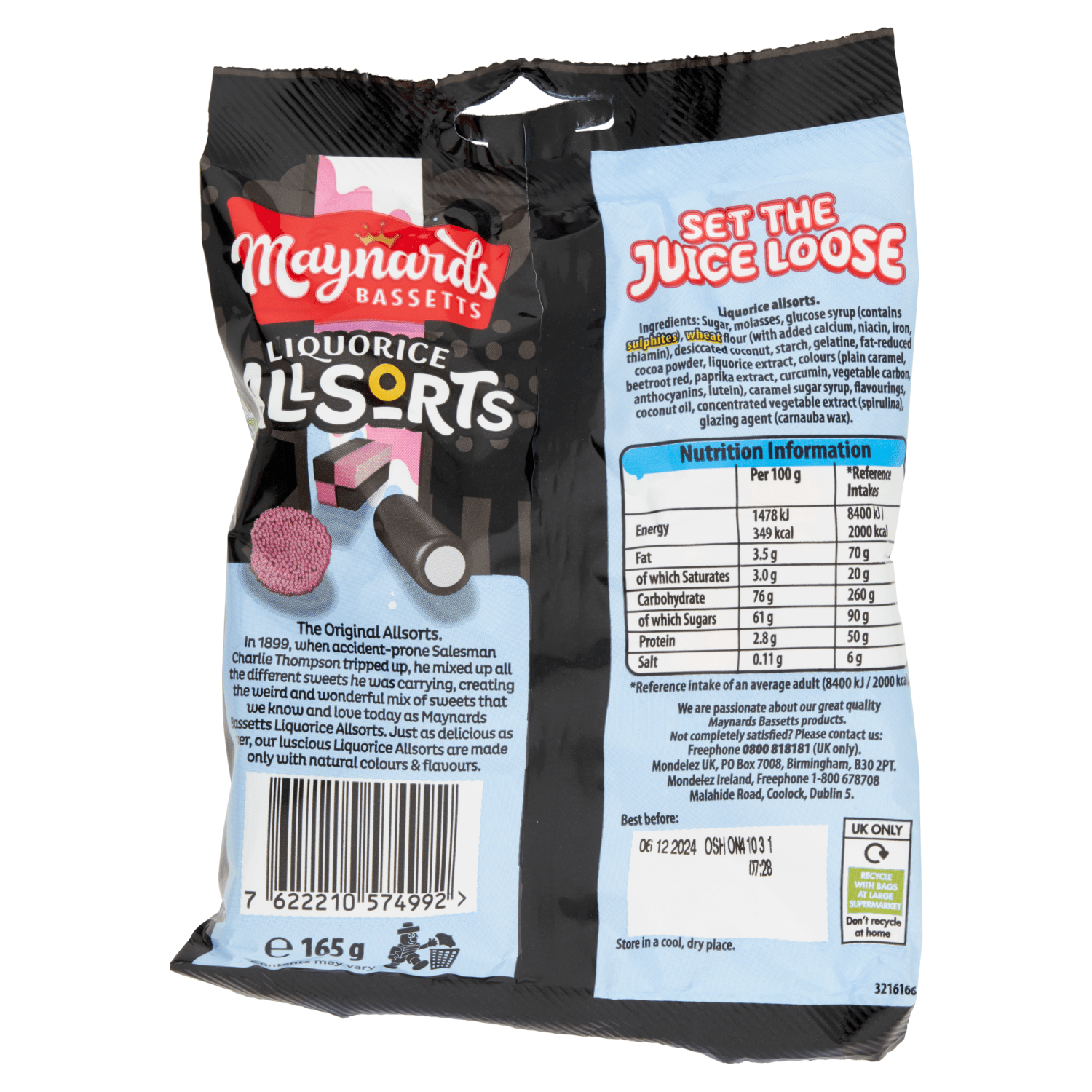 Maynards Bassetts Liquorice Allsorts 165g - UK Food & Drink - 7622210574992