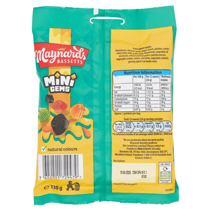Maynards Bassetts Mini Gems 130g - UK Food & Drink - 7622201729479