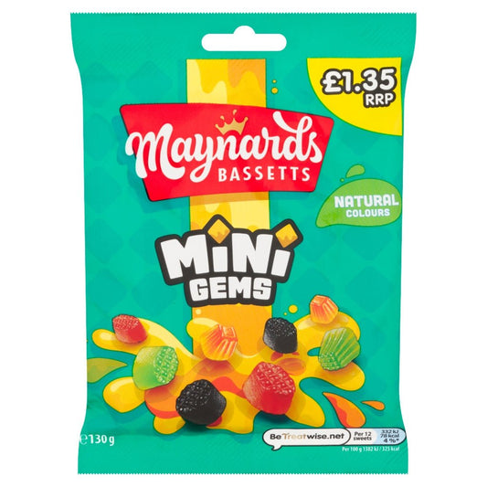 Maynards Bassetts Mini Gems 130g - UK Food & Drink - 7622202209819