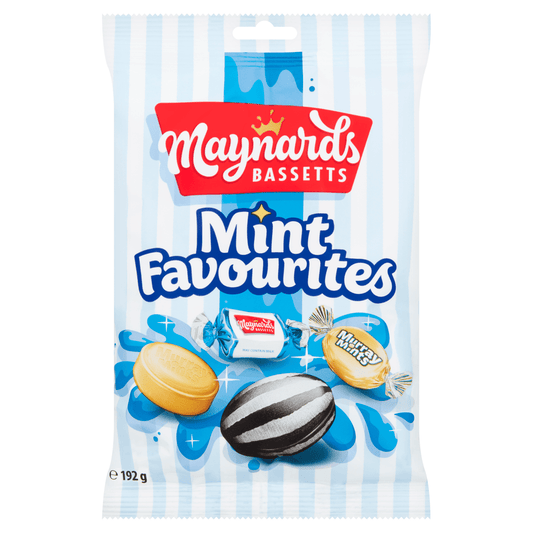 Maynards Bassetts Mint Favourites Sweets Bag 192g - UK Food & Drink - 7622201438265