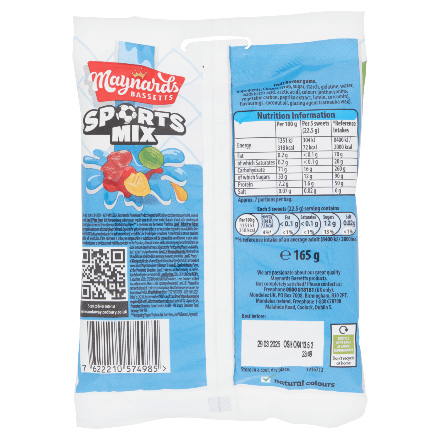 Maynards Bassetts Sports Mix 165g - UK Food & Drink - 7622210574985