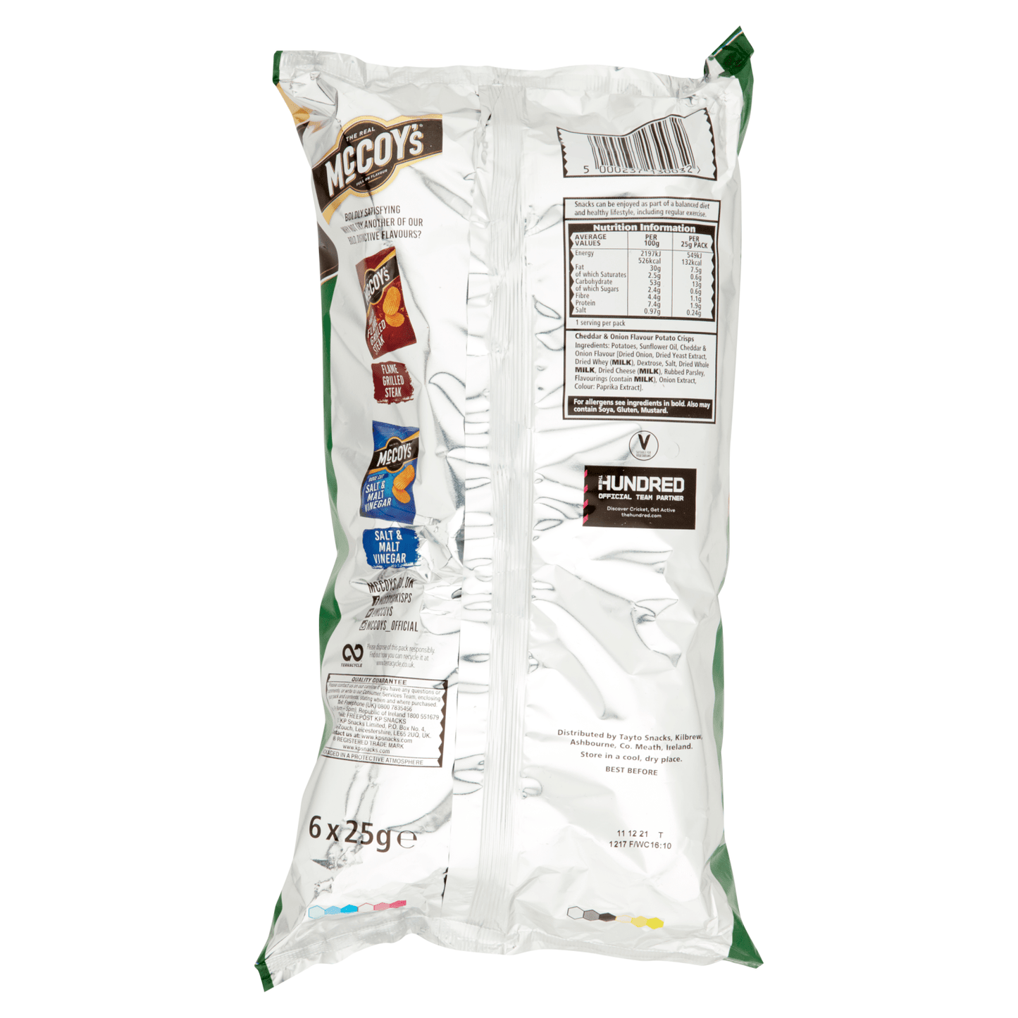 McCoy's Cheddar & Onion Multipack Crisps 6 Pack - UK Food & Drink - 5000237130032