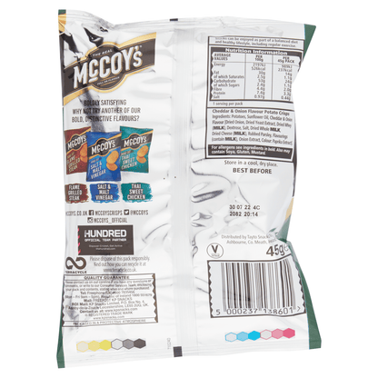 McCoy's_ Ridge Cut Cheddar & Onion Flavour Potato Crisps 45g - UK Food & Drink - 5000237138601