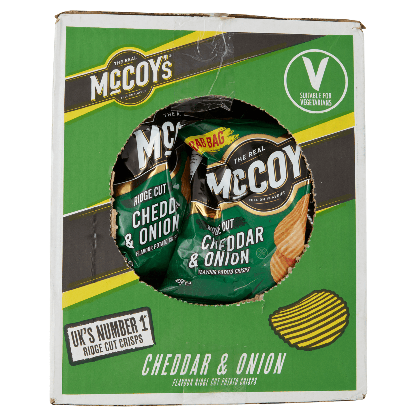 McCoy's_ Ridge Cut Cheddar & Onion Flavour Potato Crisps 45g - UK Food & Drink - 5000237138601
