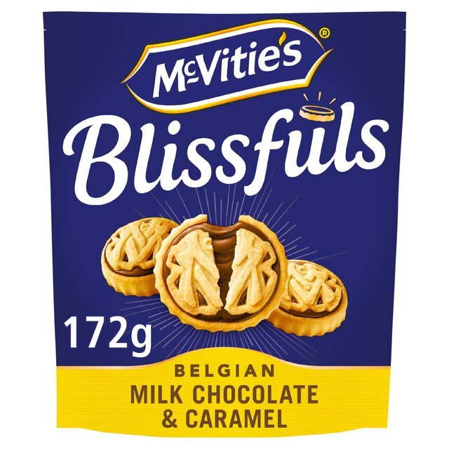 McVitie's Blissfuls Belgian Milk Chocolate & Caramel 172g - UK Food & Drink - 5000168040783
