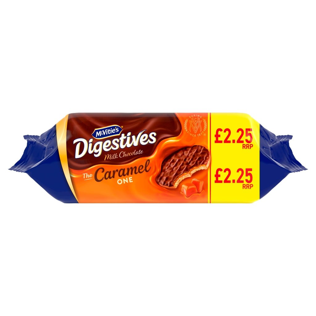 McVitie's Digestives Milk Chocolate The Caramel One 250g - UK Food & Drink - 5000168006161
