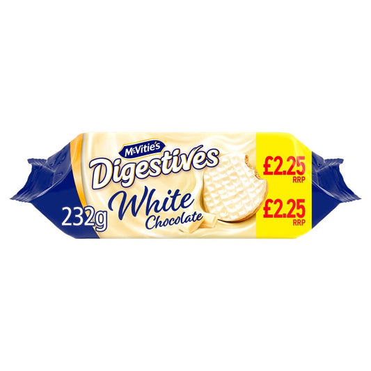 McVitie's Digestives White Chocolate 232g - UK Food & Drink - 5000168006208