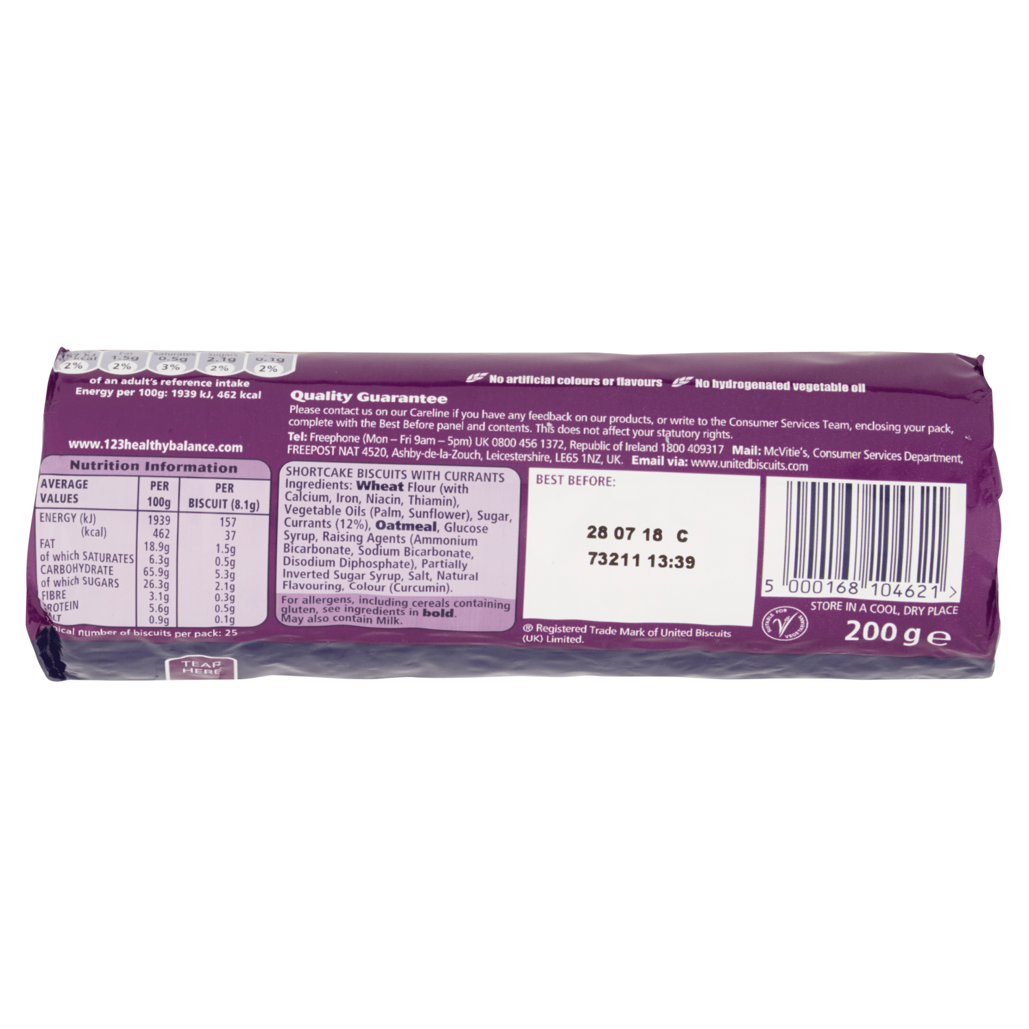 McVitie's Fruit Shortcake Biscuits 200g - UK Food & Drink - 5000168104621