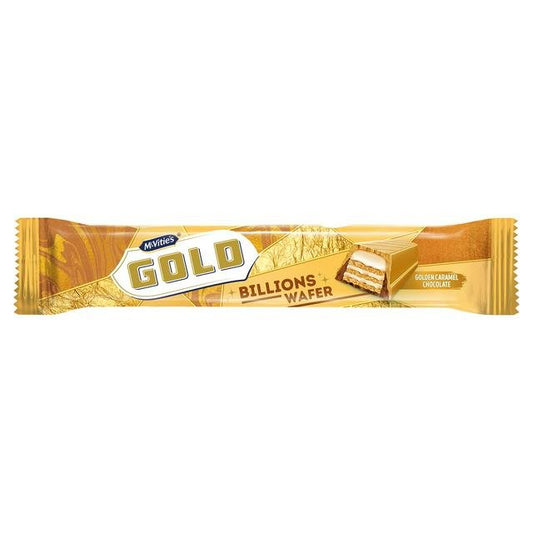 McVitie's Gold Billions Wafer Golden Caramel Chocolate 39g - UK Food & Drink - 5000168001197