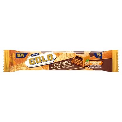McVitie's Gold Chocolate & Hazelnut Billions Wafer 39g - UK Food & Drink - 5000168005737