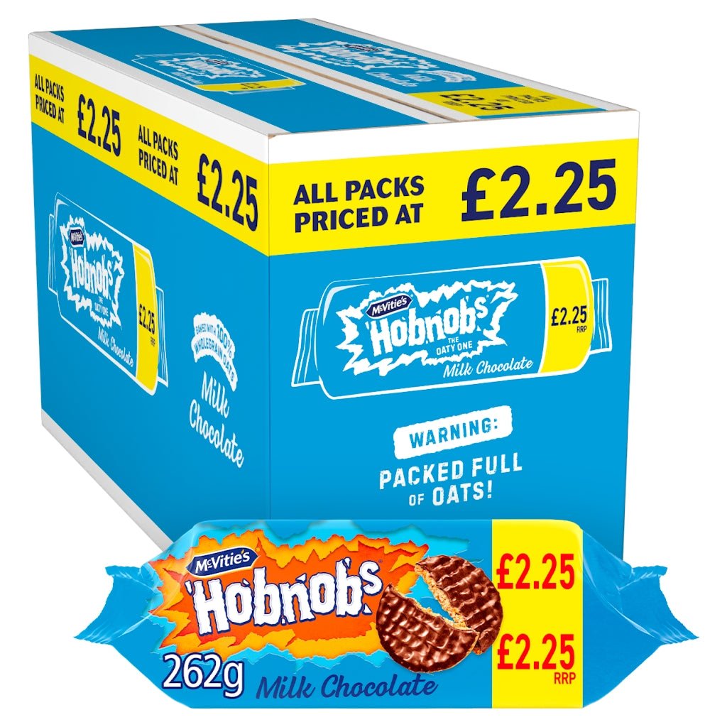 McVitie's Hobnobs The Oaty One Milk Chocolate 262g - UK Food & Drink - 5000168006185