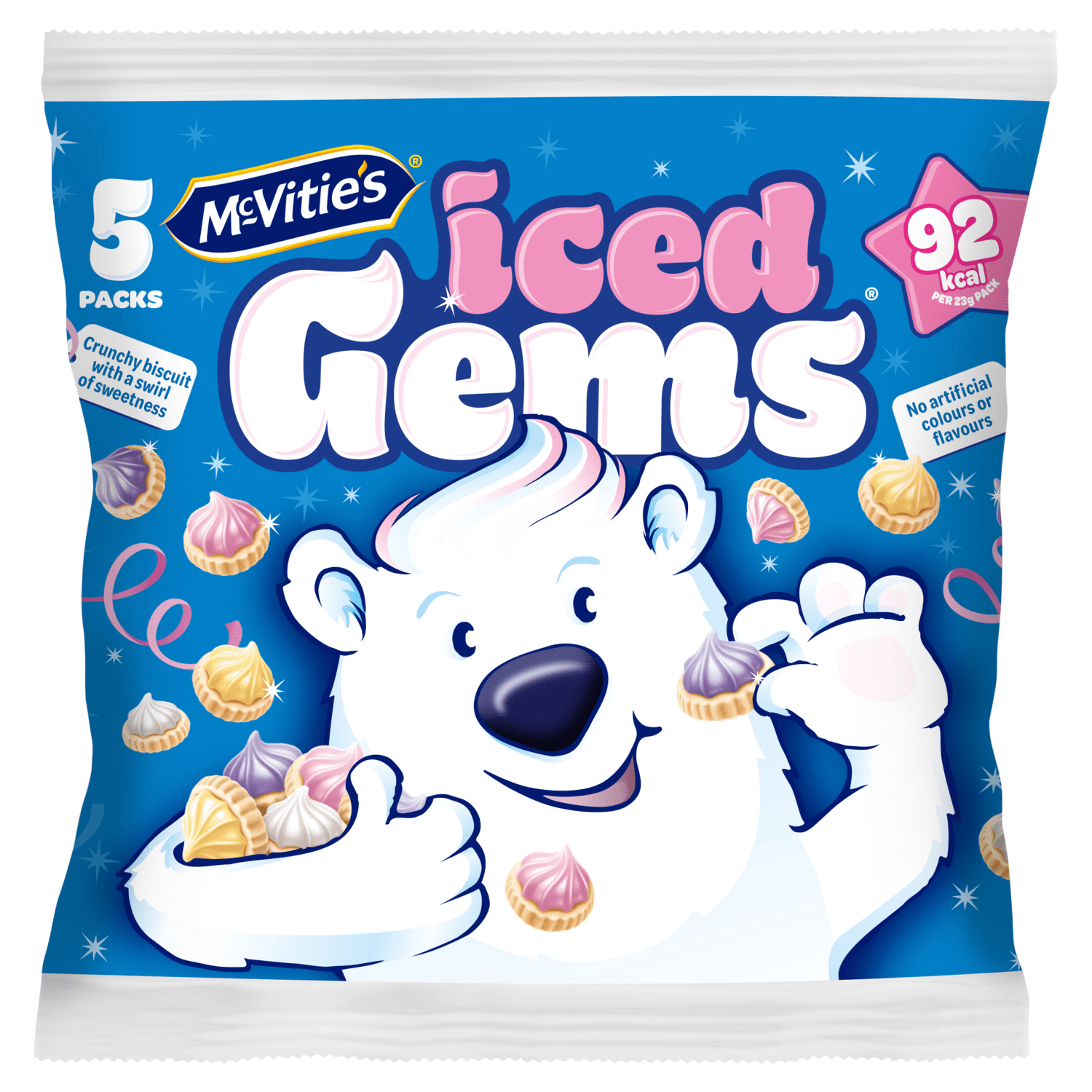 McVitie's Iced Gems Multipack Biscuits 5 x 23g - UK Food & Drink - 5000168214689