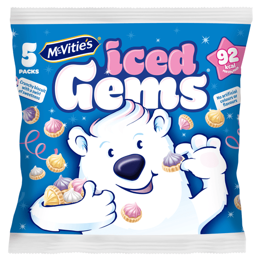 McVitie's Iced Gems Multipack Biscuits 5 x 23g - UK Food & Drink - 5000168214689