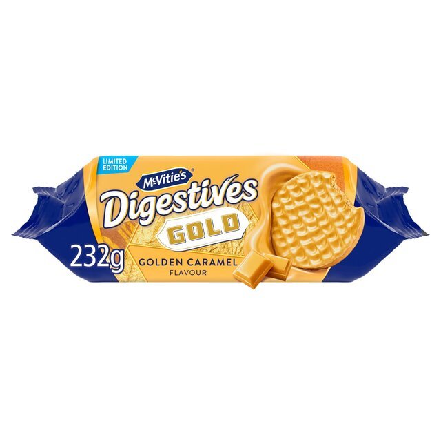 McVitie's Limited Edition Golden Caramel Flavour Digestives 232g - UK Food & Drink - 5000168002033