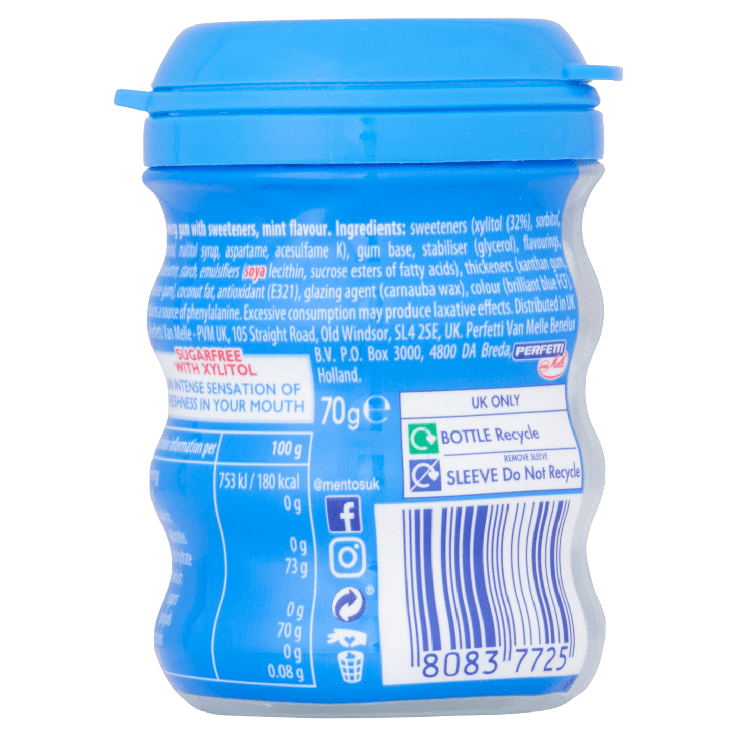 Mentos 35 Gum Pure Fresh Fresh Mint 70g - UK Food & Drink - 80837725