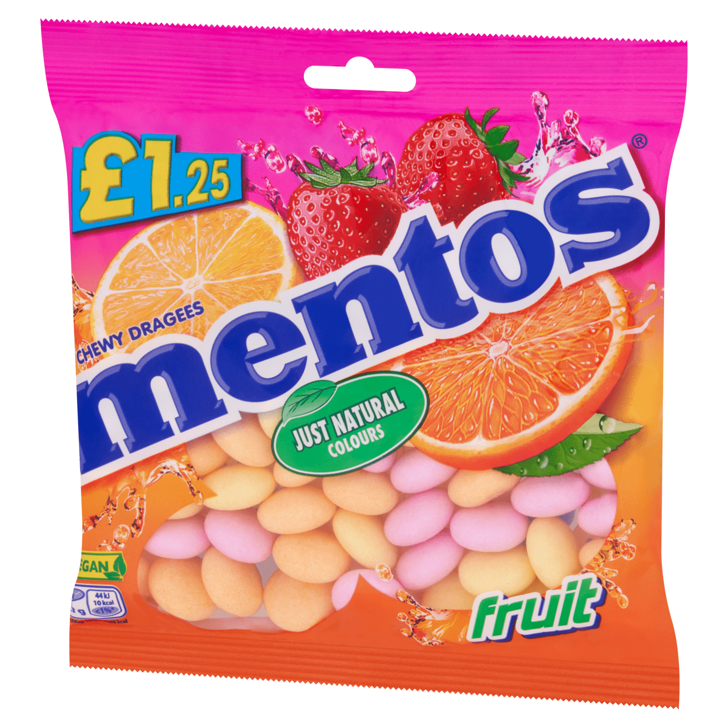 Mentos Chewy Dragees Fruit 135g - UK Food & Drink - 8723400827245
