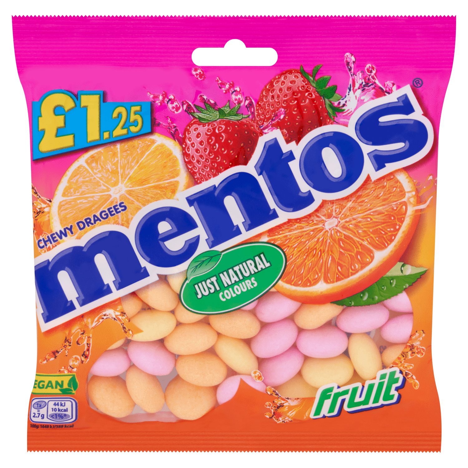 Mentos Chewy Dragees Fruit 135g - UK Food & Drink - 8723400827245
