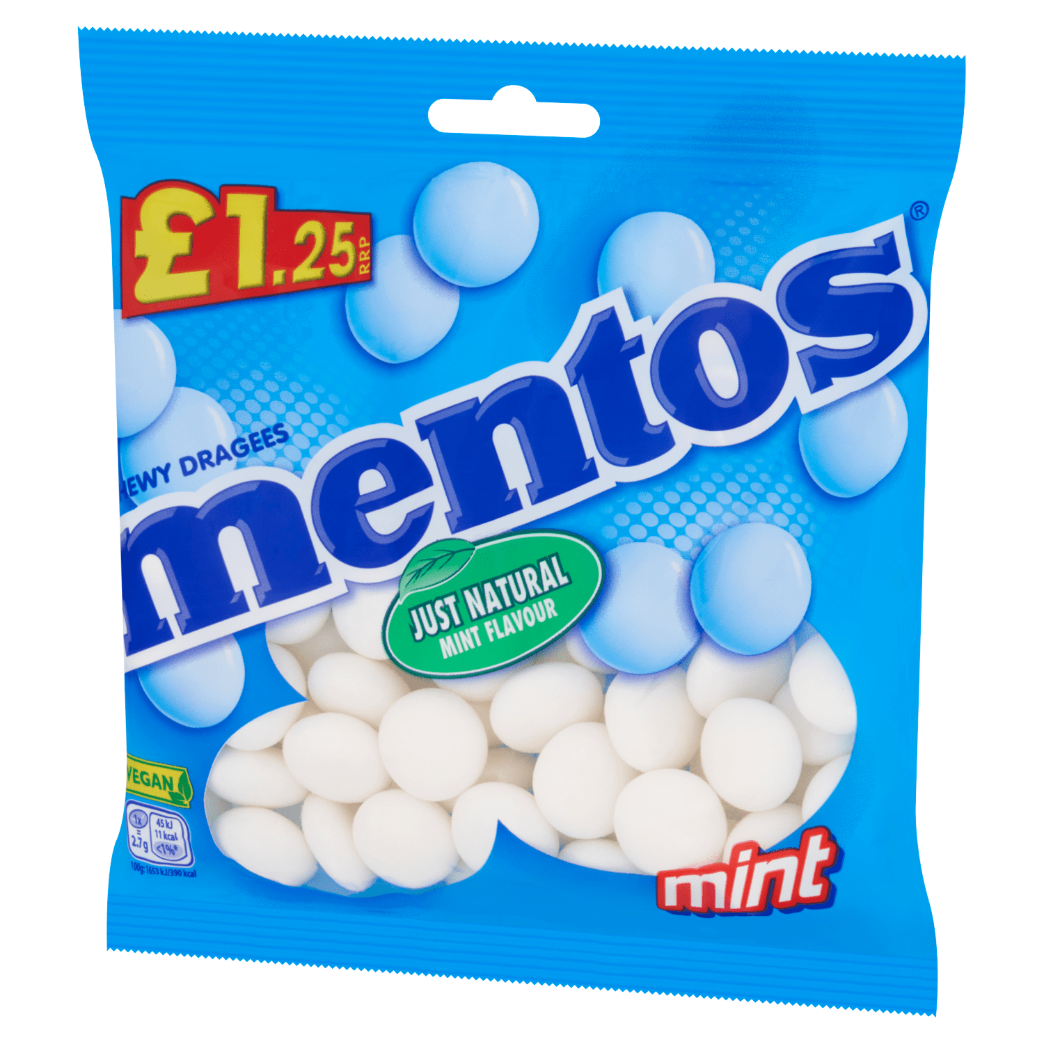 Mentos Chewy Dragees Mint Flavour 135g - UK Food & Drink - 8723400827221