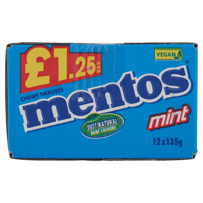 Mentos Chewy Dragees Mint Flavour 135g - UK Food & Drink - 8723400827221