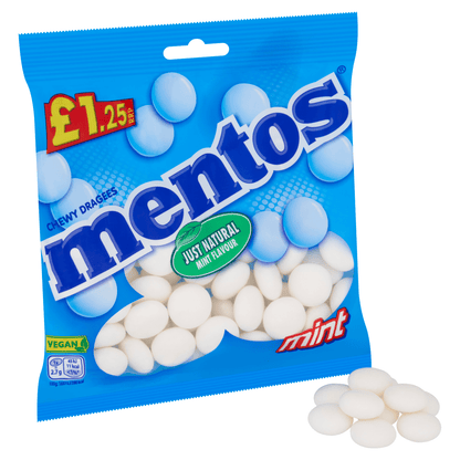 Mentos Chewy Dragees Mint Flavour 135g - UK Food & Drink - 8723400827221