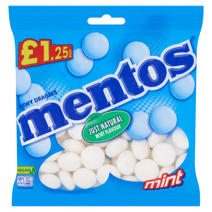 Mentos Chewy Dragees Mint Flavour 135g - UK Food & Drink - 8723400827221
