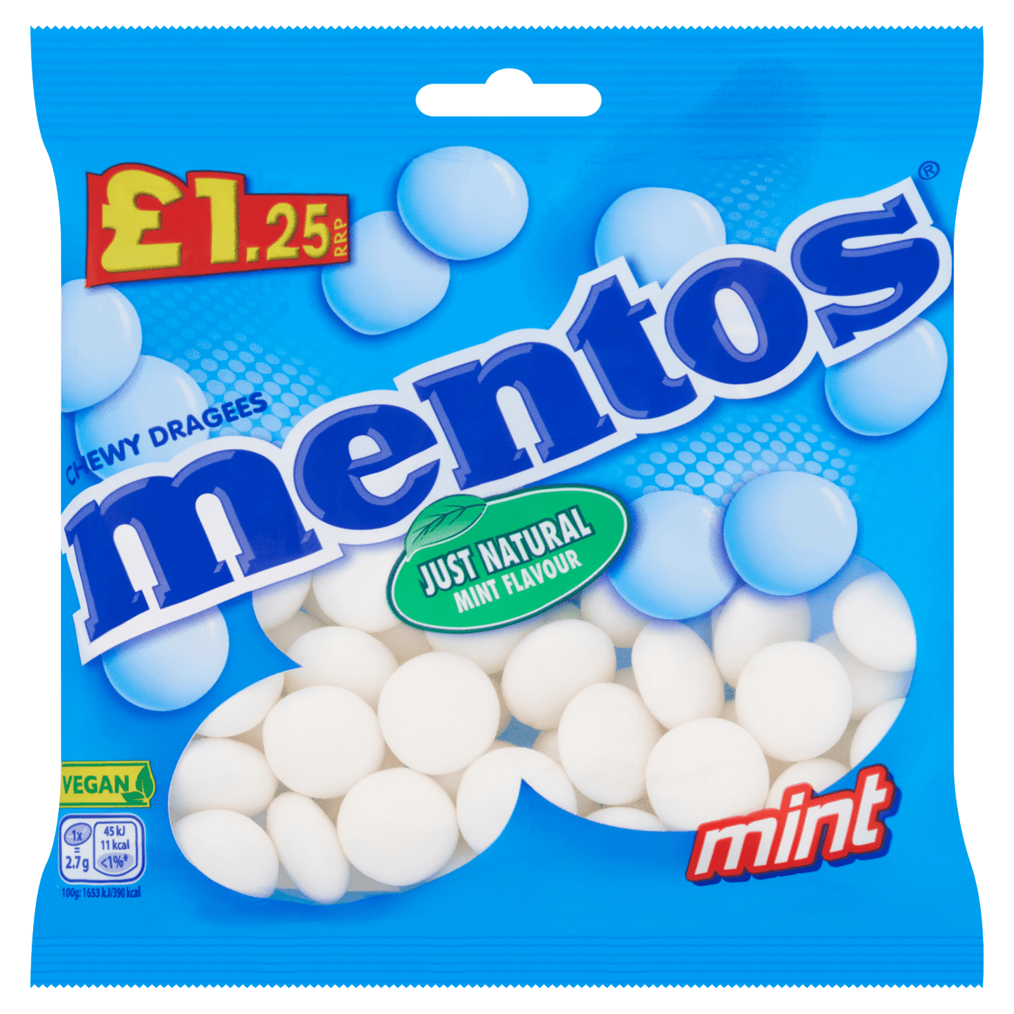 Mentos Chewy Dragees Mint Flavour 135g - UK Food & Drink - 8723400827221