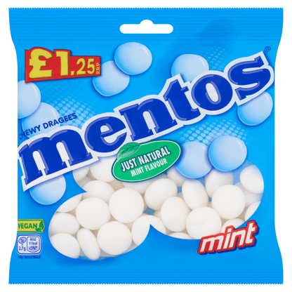 Mentos Chewy Dragees Mint Flavour 135g - UK Food & Drink - 8723400827221