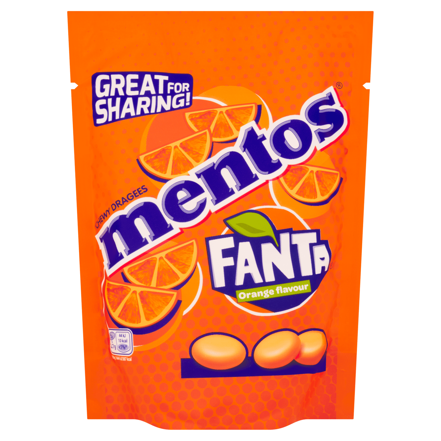 Mentos Fanta Orange Flavour Chewy Dragees 140g - UK Food & Drink - 8723400828655