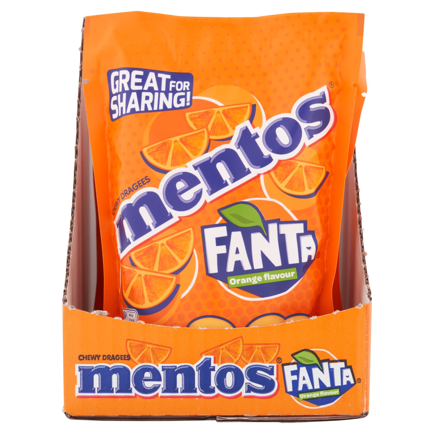 Mentos Fanta Orange Flavour Chewy Dragees 140g - UK Food & Drink - 8723400828655
