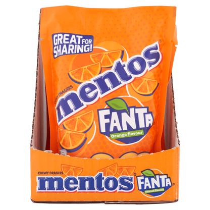 Mentos Fanta Orange Flavour Chewy Dragees 140g - UK Food & Drink - 8723400828655