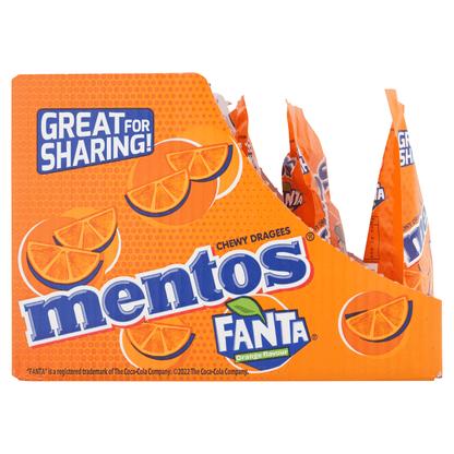 Mentos Fanta Orange Flavour Chewy Dragees 140g - UK Food & Drink - 8723400828655