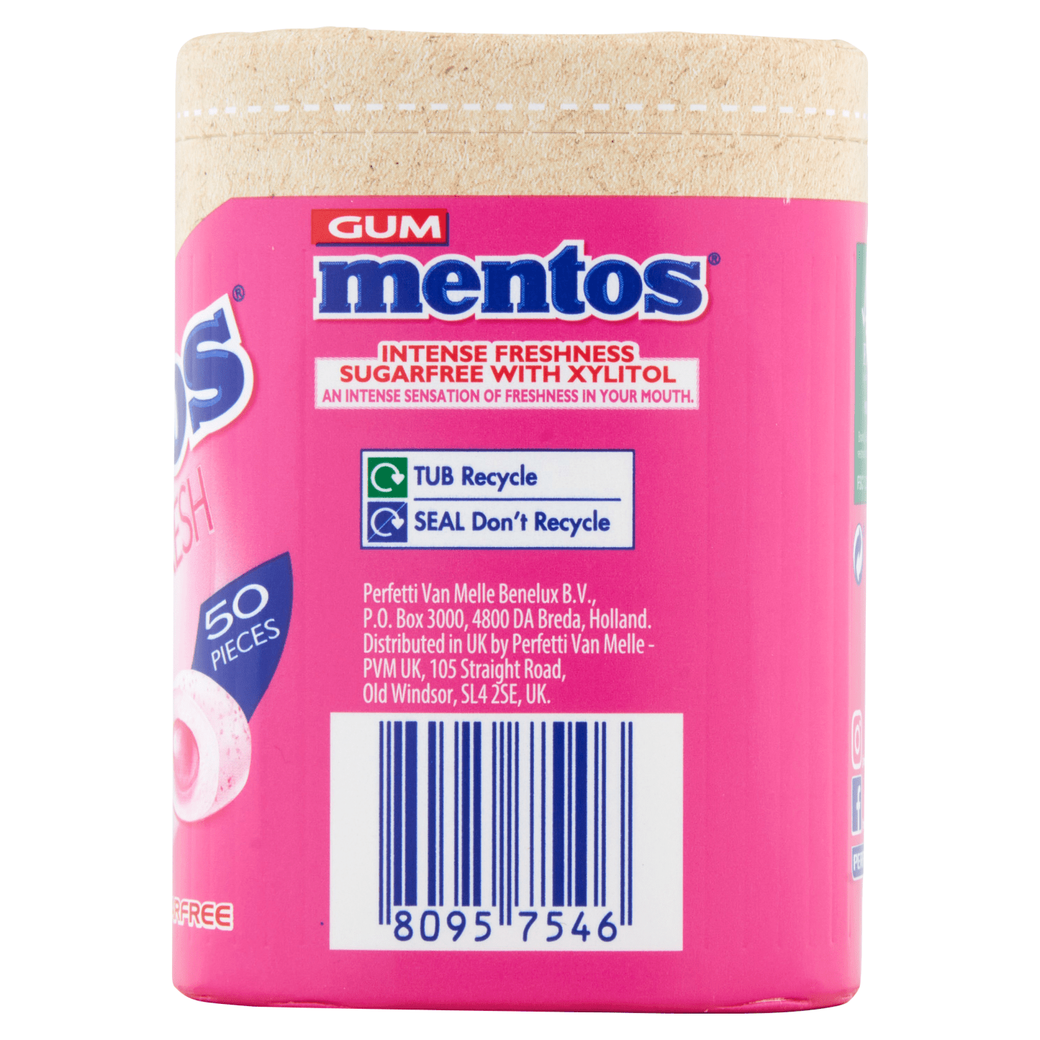 Mentos Gum Pure Fresh Bubble Fresh 50 Pieces 100g - UK Food & Drink - 80957546
