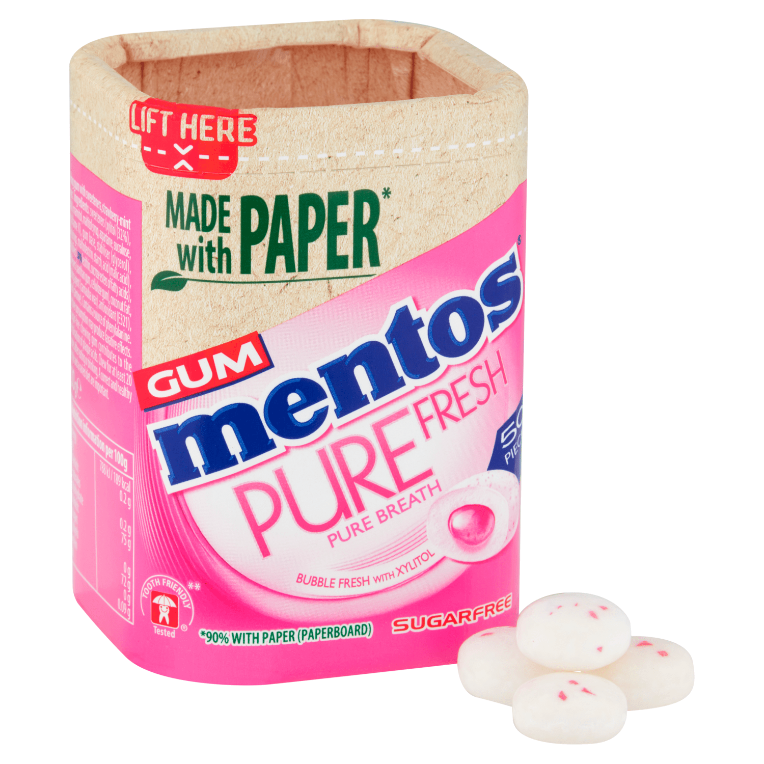 Mentos Gum Pure Fresh Bubble Fresh 50 Pieces 100g - UK Food & Drink - 80957546
