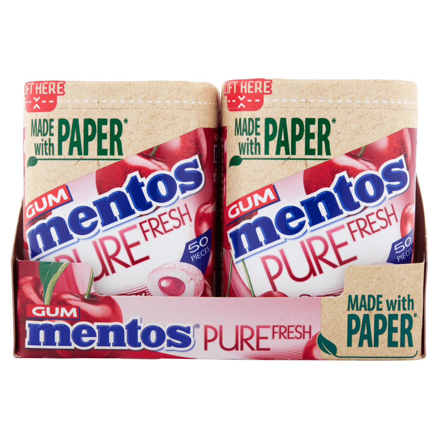 Mentos Gum Pure Fresh Cherry 50 Pieces 97g - UK Food & Drink - 80879299