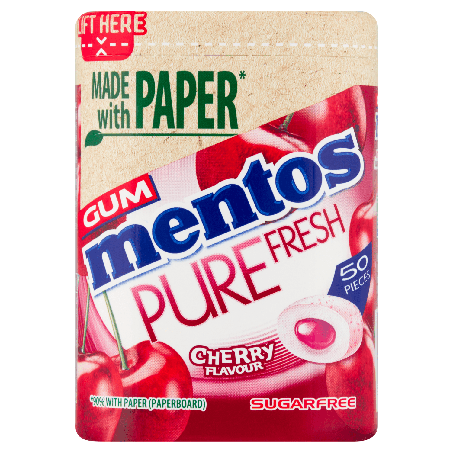 Mentos Gum Pure Fresh Cherry 50 Pieces 97g - UK Food & Drink - 80879299