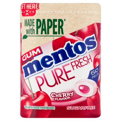 Mentos Gum Pure Fresh Cherry 50 Pieces 97g - UK Food & Drink - 80879299
