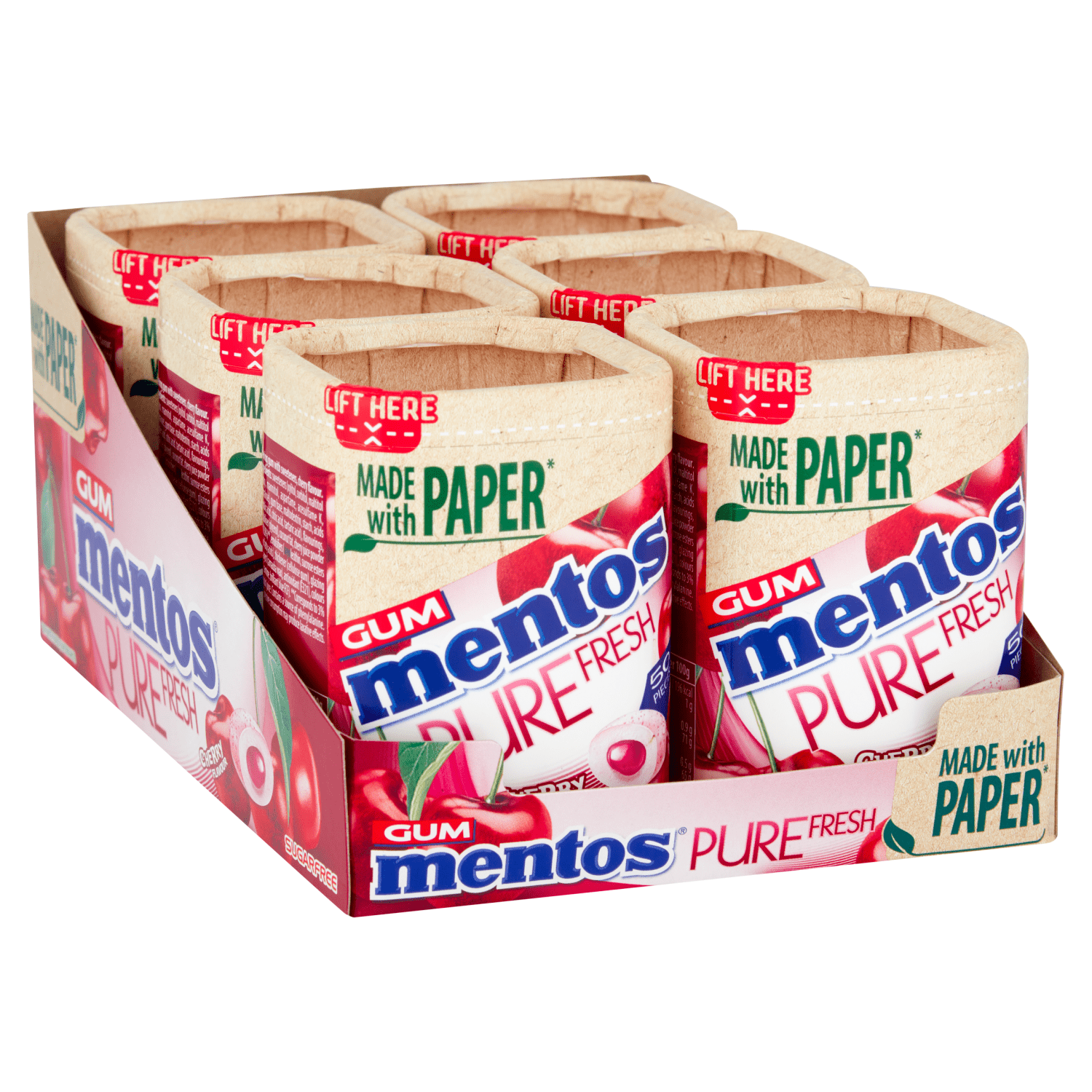 Mentos Gum Pure Fresh Cherry 50 Pieces 97g - UK Food & Drink - 80879299