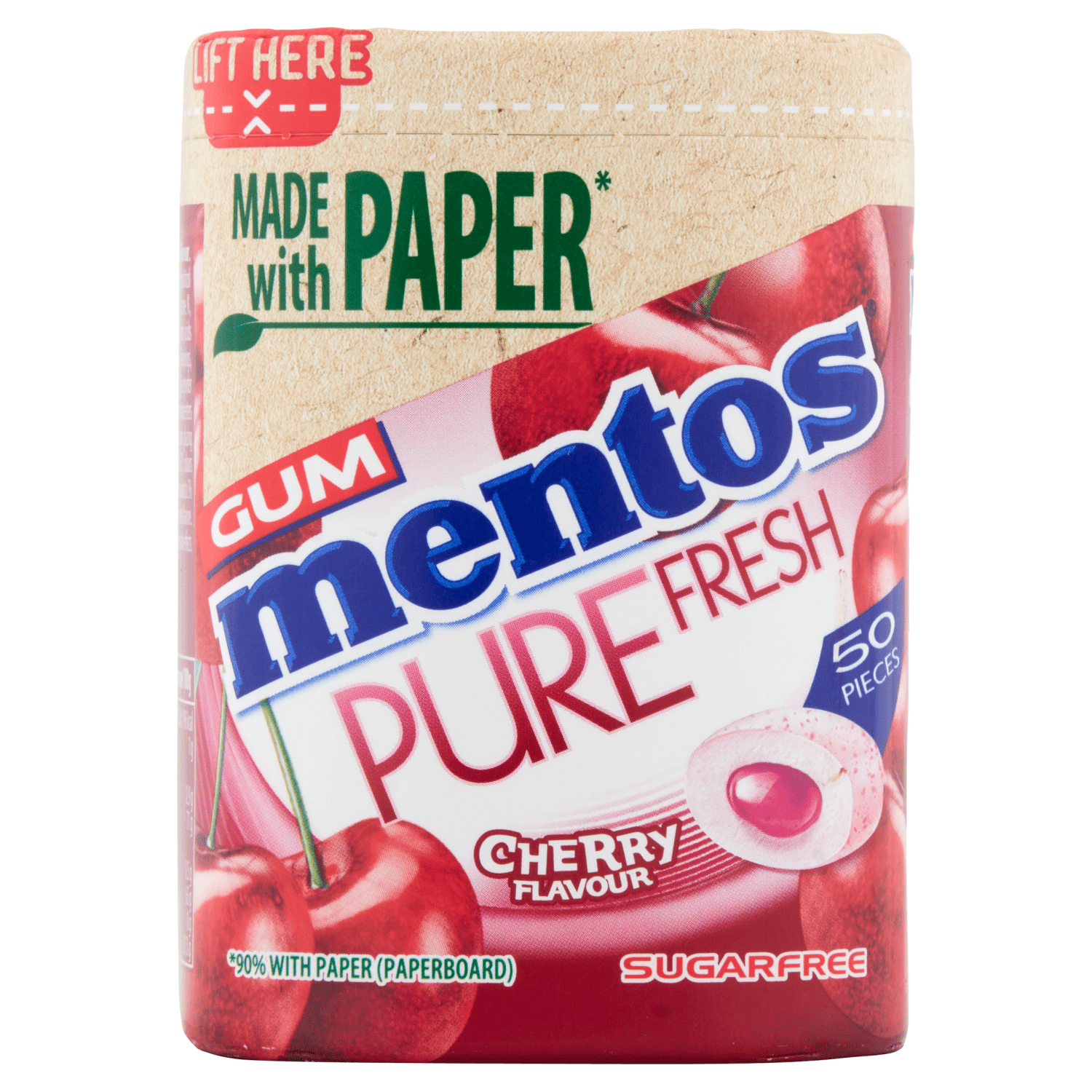 Mentos Gum Pure Fresh Cherry 50 Pieces 97g - UK Food & Drink - 80879299
