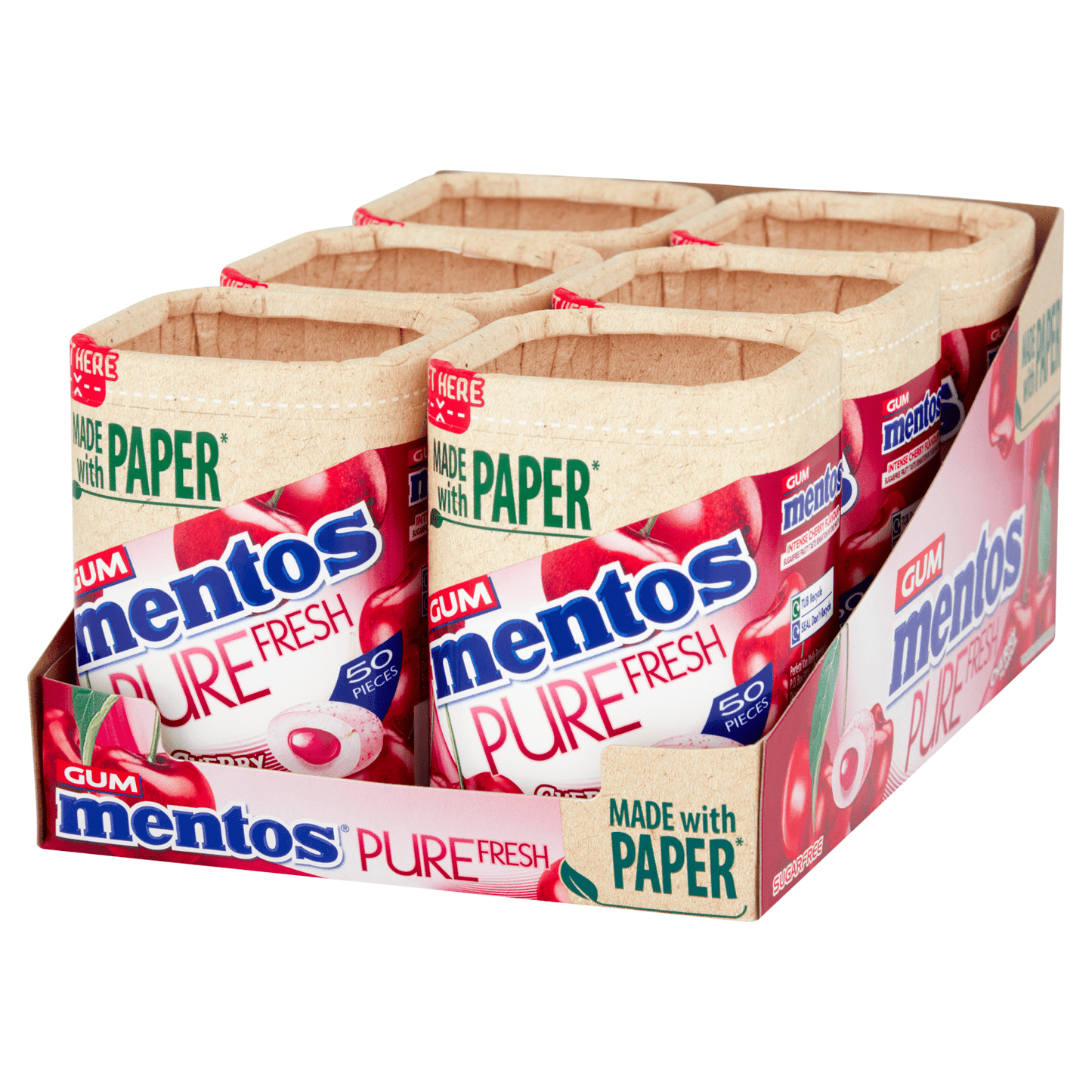 Mentos Gum Pure Fresh Cherry 50 Pieces 97g - UK Food & Drink - 80879299