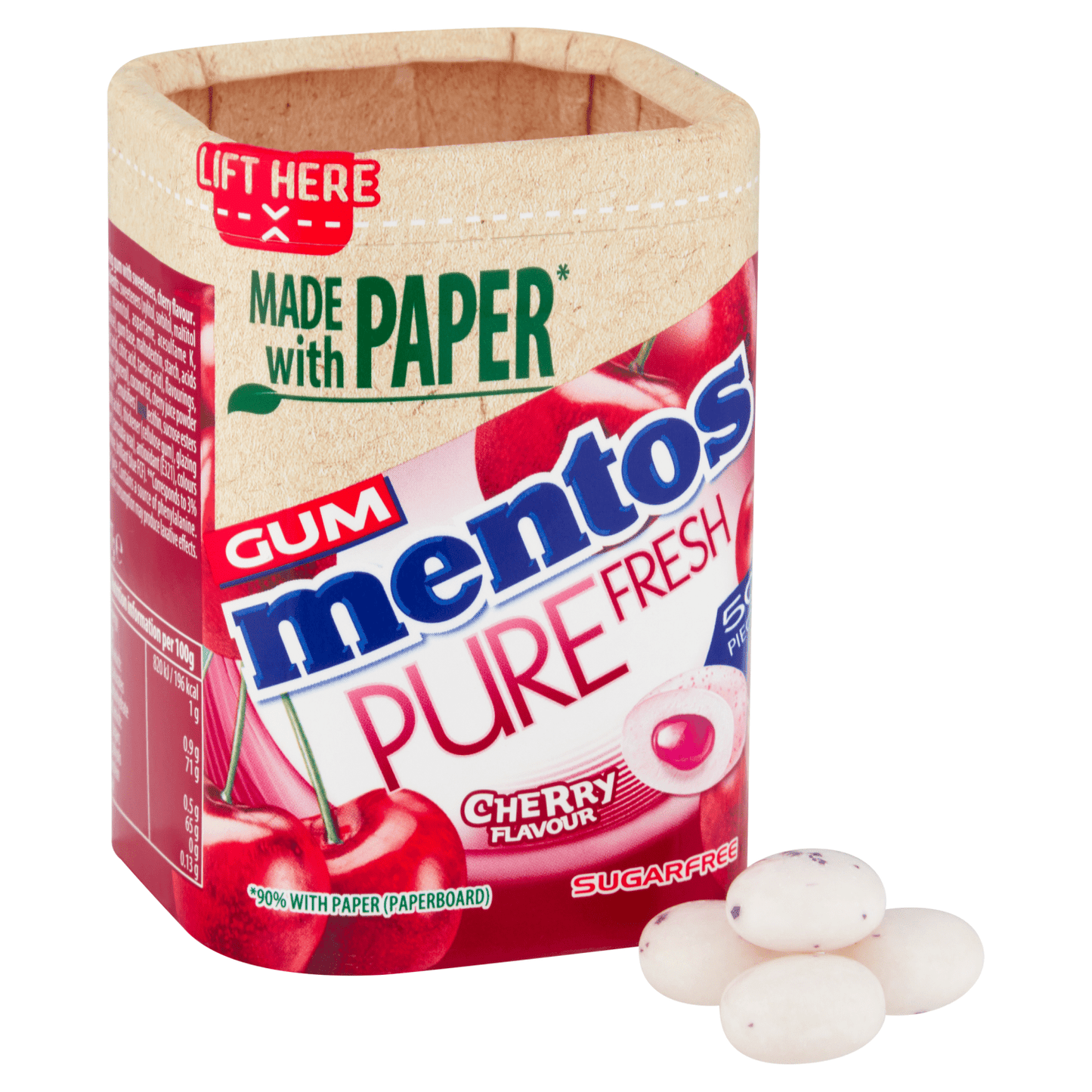 Mentos Gum Pure Fresh Cherry 50 Pieces 97g - UK Food & Drink - 80879299